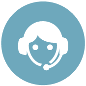 person with headset icon